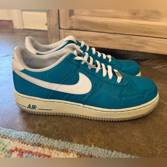 Nike Air Force 1 Low Tropical Teal Blue Turquoise Rare 2013 Size 12 VGC Green